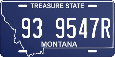MT license plate 939547R