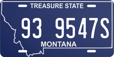 MT license plate 939547S