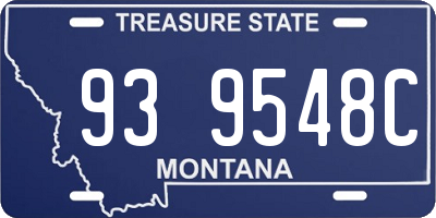 MT license plate 939548C