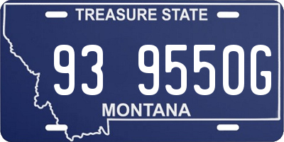 MT license plate 939550G