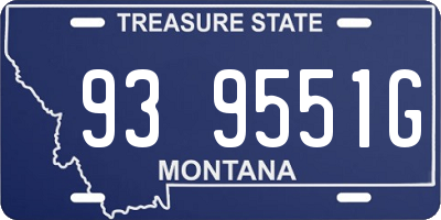 MT license plate 939551G