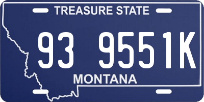 MT license plate 939551K