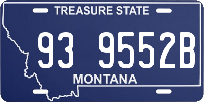 MT license plate 939552B