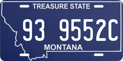 MT license plate 939552C