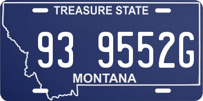 MT license plate 939552G