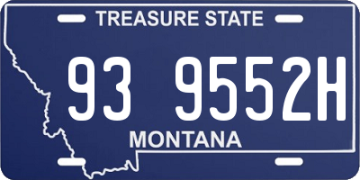 MT license plate 939552H