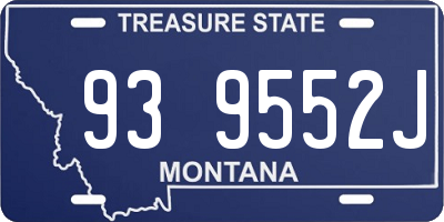 MT license plate 939552J
