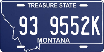 MT license plate 939552K