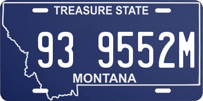 MT license plate 939552M