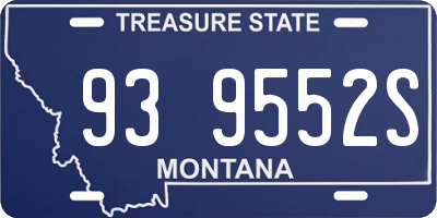 MT license plate 939552S