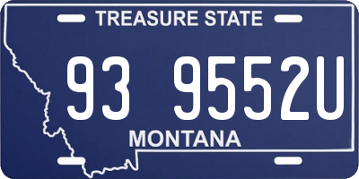 MT license plate 939552U