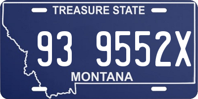 MT license plate 939552X