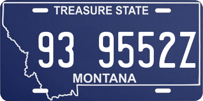 MT license plate 939552Z