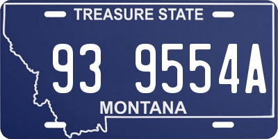 MT license plate 939554A