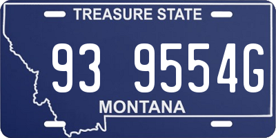 MT license plate 939554G