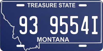 MT license plate 939554I