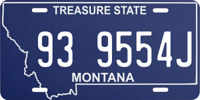 MT license plate 939554J