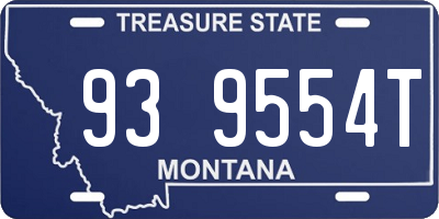 MT license plate 939554T