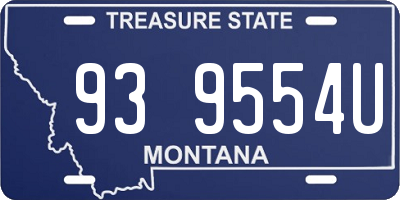 MT license plate 939554U