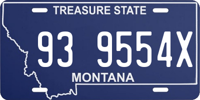 MT license plate 939554X
