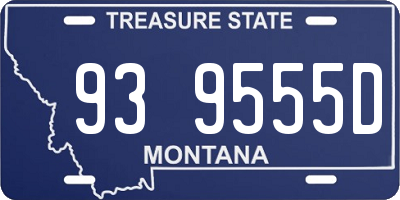 MT license plate 939555D