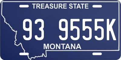MT license plate 939555K