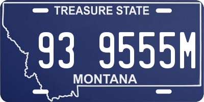 MT license plate 939555M