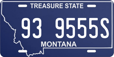 MT license plate 939555S