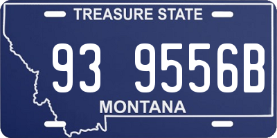 MT license plate 939556B