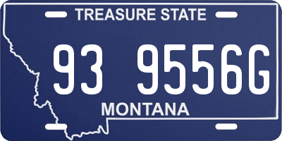 MT license plate 939556G