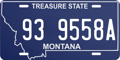 MT license plate 939558A