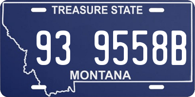 MT license plate 939558B