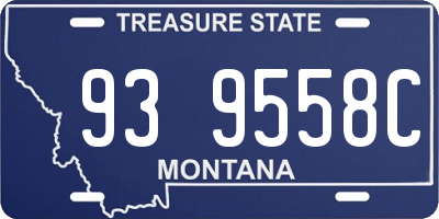 MT license plate 939558C