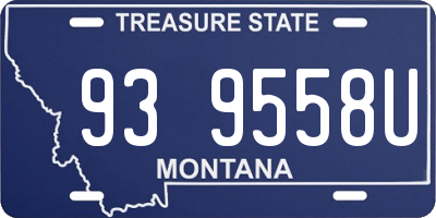 MT license plate 939558U
