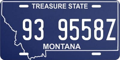 MT license plate 939558Z