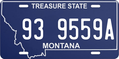 MT license plate 939559A