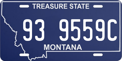 MT license plate 939559C