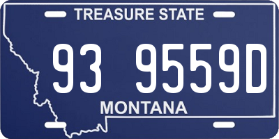 MT license plate 939559D