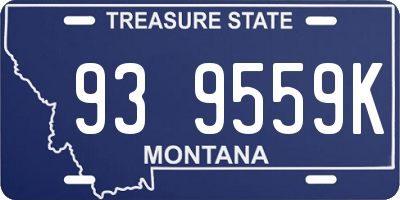 MT license plate 939559K