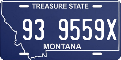 MT license plate 939559X