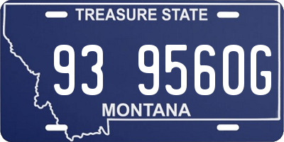 MT license plate 939560G