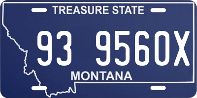 MT license plate 939560X