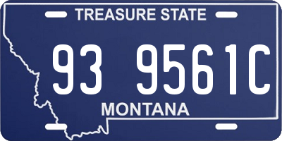 MT license plate 939561C