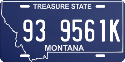 MT license plate 939561K