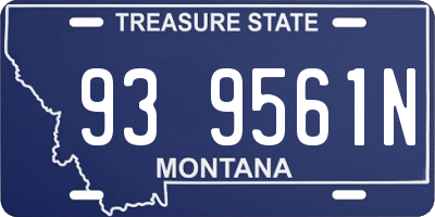 MT license plate 939561N