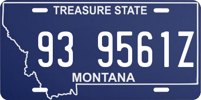 MT license plate 939561Z