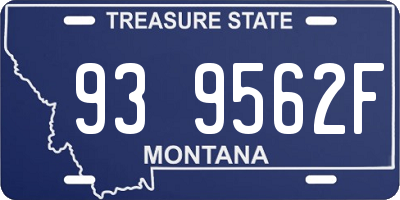 MT license plate 939562F