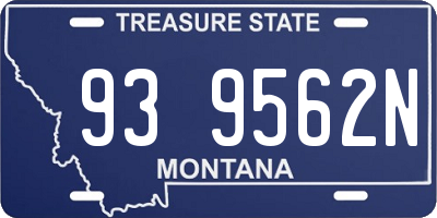 MT license plate 939562N
