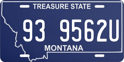 MT license plate 939562U