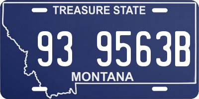 MT license plate 939563B
